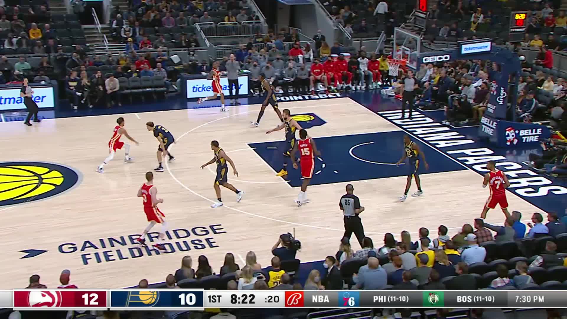 First Block For Myles Turner